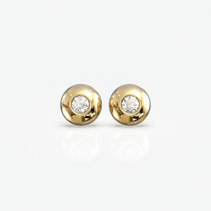 Diamantørestikker i 18 kt gult guld, 0,06 ct. pr. par, produktfoto