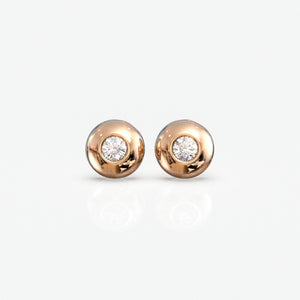 Diamantørestikker i 18 kt rosaguld, 0,06 ct. pr. par, produktfoto