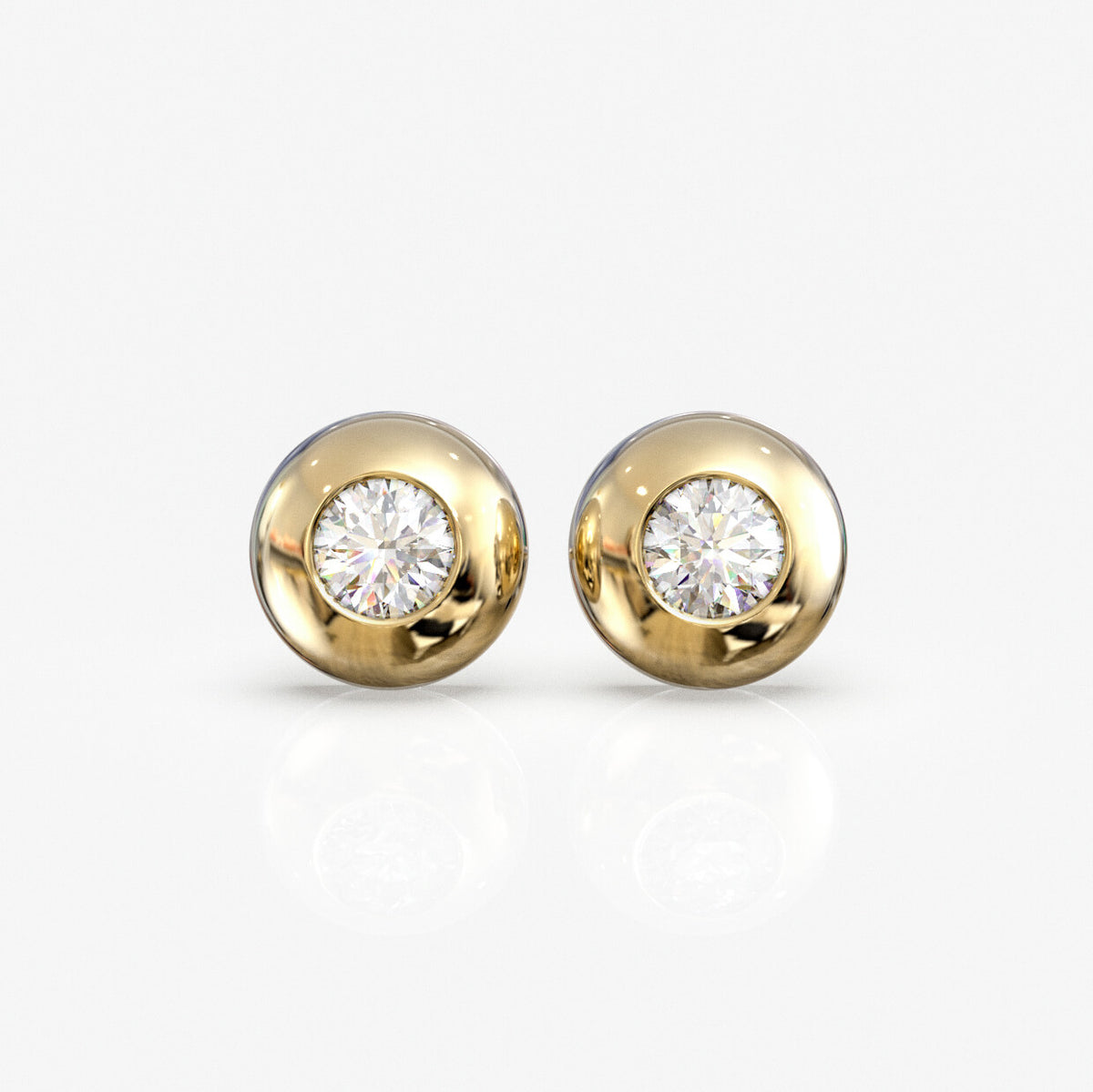 Diamantørestikker i 18 kt gult guld, 0,20 ct. pr. par, produktfoto