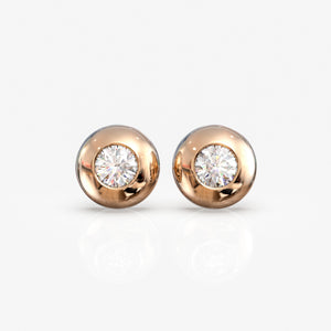 Diamantørestikker i 18 kt rosaguld, 0,20 ct. pr. par, produktfoto