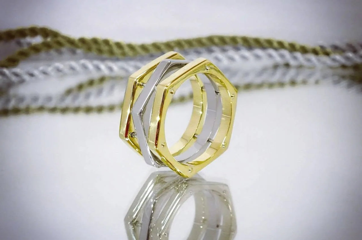 Ringe med åbne geometriske felter