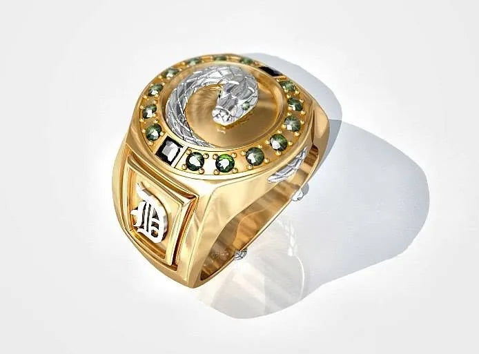 3D-model: Designstudie til ring med slangemotiv