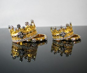 Unikke vielsesringe "Royal Crowns"
